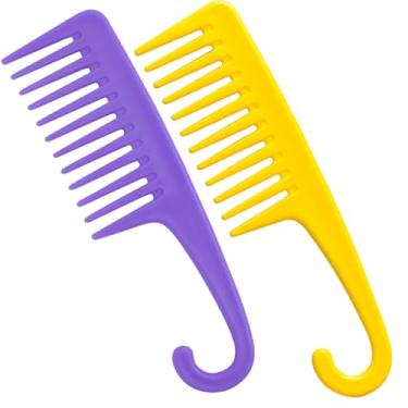 Imagem de Pacote com 4 pentes para mulheres e homens, pentes profissionais para cabeleireiro, pente fino e largo para todos os tipos de cabelo, conjunto de pentes de cabelo de fibra de carbono premium para