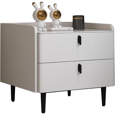 Imagem de Cômoda De Cabeceira Para Quarto Mesa Lateral Moderna Com Gavetas - Pequena Mesa De Cabeceira Branca Para Quarto, Sala De Estar, Sofá - Móveis De Quarto, B-white, 50 * 40 * 50cm