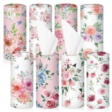 Imagem de Suporte de lenços de papel para carro Ctosree Cylinder Bulk Floral 8 u