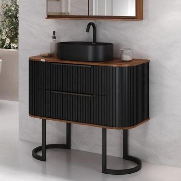 Imagem de Gabinete Alice 1 metro Com Pés - Fabribam Cacau, Cacau