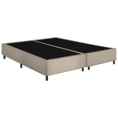 Imagem de Base Cama Box King Gazin Bipartida 27x158x198cm Dual Force, Bege, King