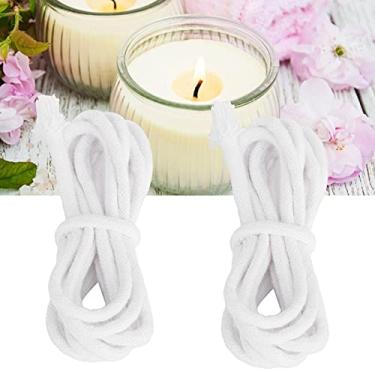 Imagem de Ymiko Malas de Velas, 2pcs Durável Casão de Algodão Durável Candlewick Mechas para Velas Boa Combustão de Absorção de óleo para Lâmpada de óleo DIY (5mm)