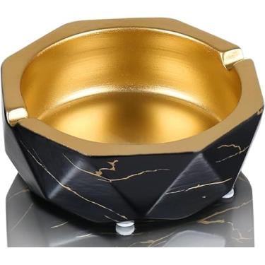 Imagem de Cinzeiro Portátil 1 Pacote Cinzeiro De Cerâmica Preta Cinzeiro De Mármore Cinzeiro De Mesa Para Casa Cinzeiro Decoração De Escritório Pátio Ao Ar Livre Jardim Interno Decoração De Casa