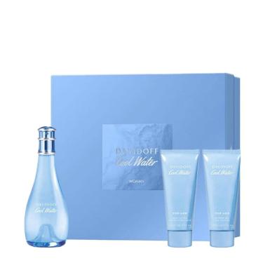 Imagem de Kit Davidoff Cool Water Feminino - Edt 100ml + Lotion 75ml + Shower 75ml