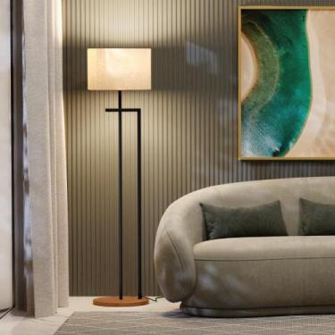 Imagem de Luminaria de chão tomada alto padrão com base industrial - Aprire Móve