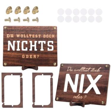 Imagem de FALESOUL 2 peças de cartão de casamento para noiva e noivo artesanato clipe de dinheiro de madeira com suporte estável cartão de felicitações de colocação conveniente para festa (marrom, terno 1)