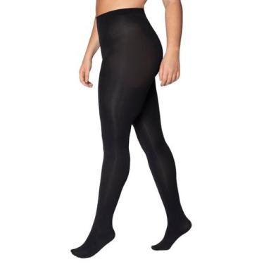 Imagem de Meia Calça Loba Fio 80 Opaca Plus Size Lupo, XG, Preto