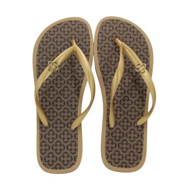 Imagem de Chinelo Capodarte 4016738 Ouro/Monograma Bege