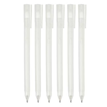 Imagem de PATIKIL Caneta de cola de secagem rápida, caneta esferográfica branca com ponta fina, suprimentos para scrapbook com tampa, 6 peças