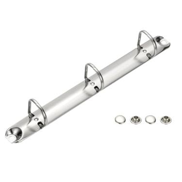 Imagem de PATIKIL A5 Mecanismos de fichário de 3 furos, anel D de 2 cm, organizador de fichário de substituição de folhas soltas para organizadores, acessórios de pasta de armazenamento de papel de