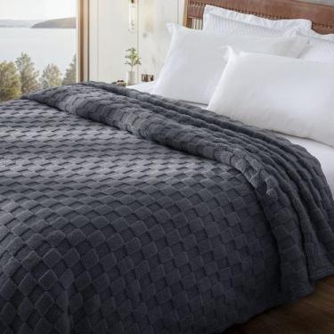 Imagem de Cobertor Casal Jolitex Dyuri Jacquard Square Toque Macio 1,80m x 2,20m