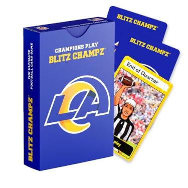 Imagem de Blitz Champz Los Angeles Rams – Officially Licensed NFL Playing Cards & Rams Gifts for Men & Women, Fun Travel Card Games for Adults & Kids Ages 7+, Ideal Camping Games for Friends & Family Game Night