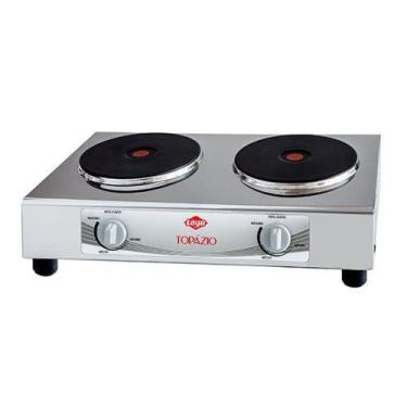 Imagem de Fogão Elétrico Topazio 2 Bocas Inox Layr, 220V, Inox