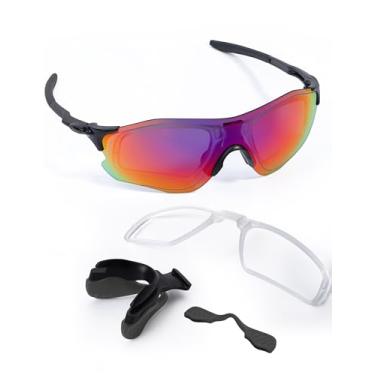 Imagem de SAUCER Adaptador óptico de inserção Rx com suporte de lente de grau Rx com almofada de nariz para óculos de sol Oakley EV Zero Series - Transparente