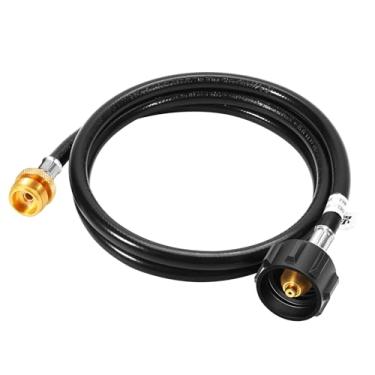 Imagem de Adaptador de propano GasSaf de 1,5 m e montagem de mangueira de substituição com mangueira para tanque de LP tipo 1 e certificado Gas Grill-CSA