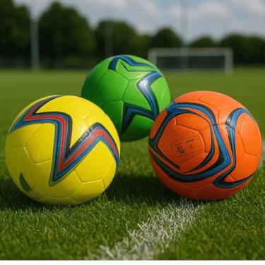 Imagem de Bola Futebol Campo Tamanho 5 Oficial Costurada Treino Jogo Adulto Profissional Society Quadra