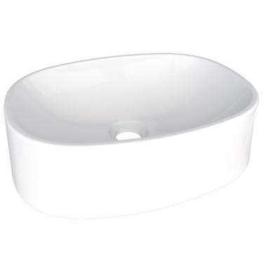 Imagem de Cuba Banheiro Em Mármore Sintetico Lira Branco 39cm - P101973 - Coximax