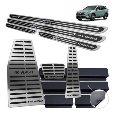 Imagem de Soleira + Pedaleira Descanso Rav4 Hybrid 2020 Preto Alto R.