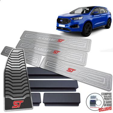 Imagem de Descanso + Soleira Ford Edge ST Prata Baixo Relevo