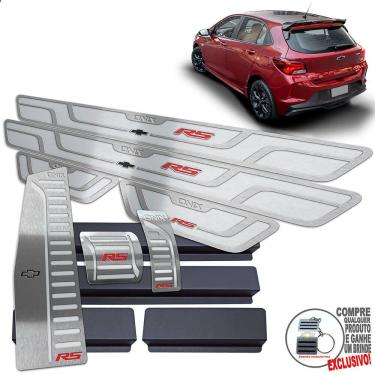 Imagem de Descanso Pedaleira Automátic Soleira Chevrolet Onix RS Prata