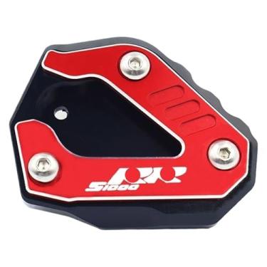 Imagem de BYYINGSUS Placa ampliadora de suporte lateral acessórios para motocicletas Suporte de ampliação de pé Exte compatível com S1000RR S1000 RR S 1000 RR 2019-2022 2023 (vermelho)