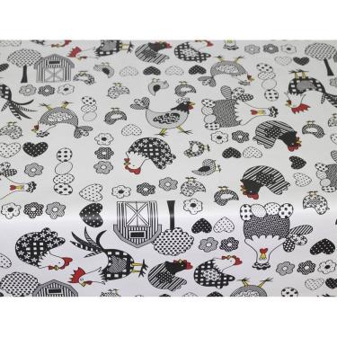 Imagem de Toalha De Mesa Térmica Pvc Impermeável Galinhas 3,00 X 1,40