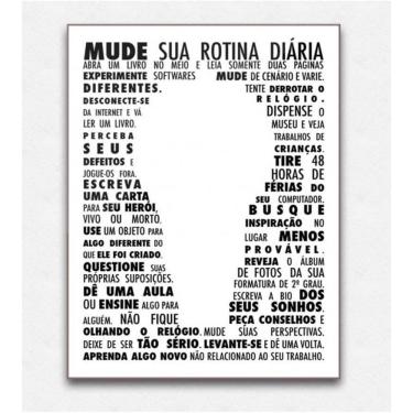 Imagem de Quadro placa decorativa mdf frases Mude
