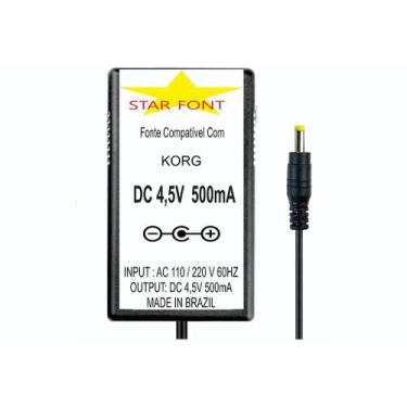 Imagem de Fonte DC 4,5V 0.5A para Processador de Efeitos Korg - Bivolt - Starfon