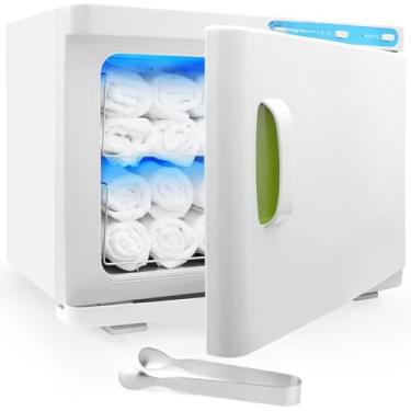 Imagem de GulfDealz Aquecedor de toalha quente profissional, grande capacidade 23L, branco, design 2 em 1, para salão de spa, massagem facial, grau comercial