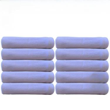 Imagem de Pano De Prato Grande Branco Liso Pé De Galinha Kit Com 05 10 20 ou 30 Unidades(10)