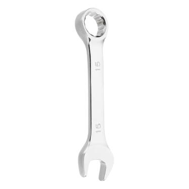 Imagem de HARFINGTON Chave de combinação robusta de 15 mm caixa métrica de 12 pontos e extremidade aberta em aço cromo vanádio CR-V ferramenta de chave inglesa de extremidade dupla para reparo de máquinas de