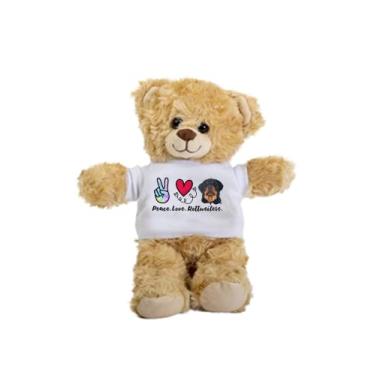 Imagem de DogsMakeMeHappy Rottweilers Teddy Bear, Gift for Rottweilers, Gift Stuffed Animal, Plush Teddy Bear with Tee, Gift for Her, Gift for Newborn, Rottweilers Birthday Christmas Basket Gift Idea