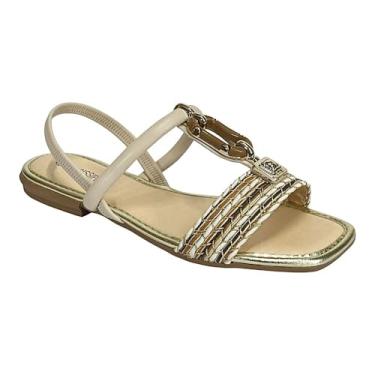 Imagem de Sandália Mississipi Rasteira MF302 Cotton/Caramelo