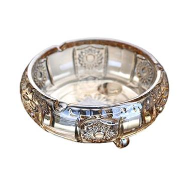 Imagem de Cinzeiro de ervas daninhas cristal AshTray criativo grande cinza bandeja escritório hotel sala de estar cinzeiro ornamentos transparente ashtrey cinzeiros para cigarros (A)