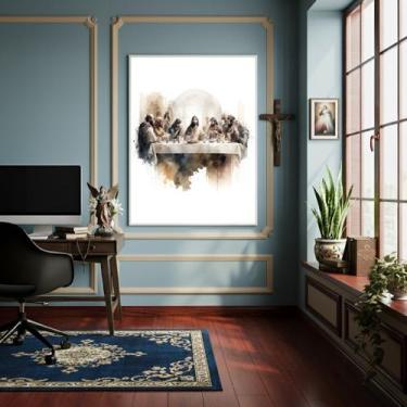 Imagem de Quadro Decorativo A Última Ceia de Jesus Cristo - 70x50cm - Quadros On