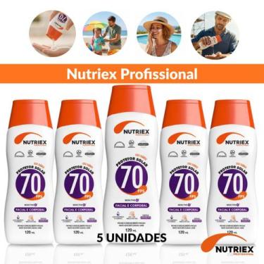 Imagem de 5 Protetores Solar Facil e Corporal 70 FPS Nutriex 120ml
