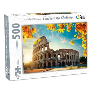 Imagem de Quebra-Cabeça - 500 peças - Coliseu no Outono - Pais e Filhos
