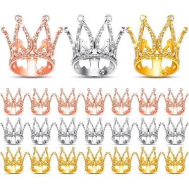 Imagem de Cake Topper Yulejo Crown, 24 unidades para festa de casamento nupcial