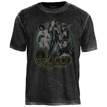 Imagem de Camiseta de Banda Queen em Algodão Manga Curta Gola Redonda-Unissex
