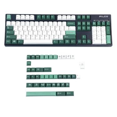 Imagem de 144 teclas botânicas de perfil cereja PBT Dye Sub-teclas para teclado mecânico MX GMMK Filco Ducky 104 TKL GK61 KBD75 96 GK64 68 (botânico de 144 teclas)