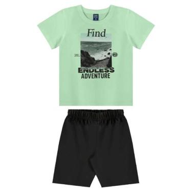 Imagem de Conjunto Camiseta e Bermuda Menino Bee Loop, Verde, 8