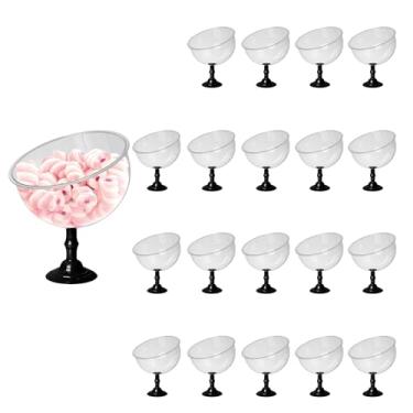 Imagem de 20 Baleiros 1,5l Taça Premium Bomboniere Acrílico Elegante (PRETO)