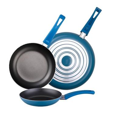 Imagem de Conjunto de 3 Frigideiras Antiaderente Life 20cm, 24cm e 28cm - Ideal Para Sua Cozinha, Preparo Versátil e Prático Limpeza. Panelas Duráveis para o Dia a Dia