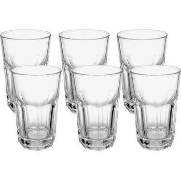 Imagem de Jogo 6 Copos Altos 425ml Allure Fundo Oitavado de Vidro Wolff