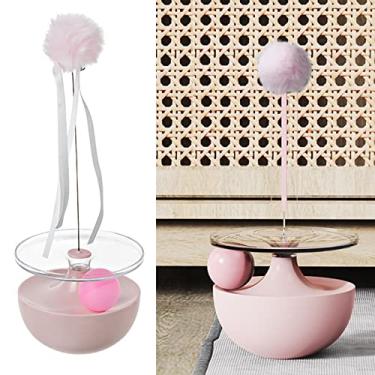 Imagem de Generic Varinha de Teaser de Auto-jogo para Gato, Brinquedo Interessante de Bola de Teaser de Gato Giratório de 360 ​​graus, Apaziguador de Tédio Interativo para Uso Interno (Rosa)