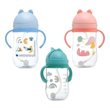 Imagem de Copo Infantil Antivazamento Transição Canudo S Formas Amarel