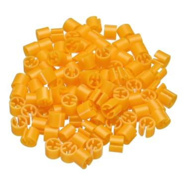 Imagem de Marcadores de cabide de roupas em branco com haste de 3,5 mm para código de cor laranja, pacote com 100