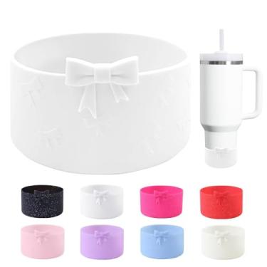 Imagem de Bota de silicone Bow para StanleyTumbler 567.0-1134.0 g & Owala Water Bottle 680.4 g & IceFlow 567.0 g 850.5 g & Hydroflask garrafa de água 340.2-680.4 g capa antiderrapante para Stanley Cup
