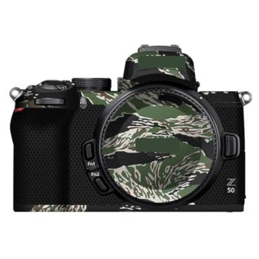 Imagem de Adesivo de capa de câmera Z 50 para Nikon Z50 película protetora de película protetora da pele e resistência ao desgaste Z50 (camuflagem listrada de ígue)