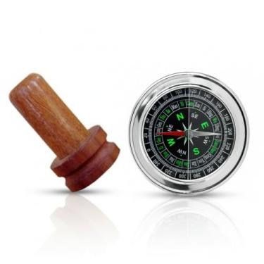 Imagem de Apito Marreca Caneleira Modelo 38 + Bússola Profissional 7,5 Portátil Camping Caça Trilha